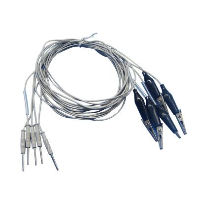 China For EEG MACHINE Reusable Clip Electrodes EEG Wire, OD=1.6mm TPU Wire, L=1.5m for sale