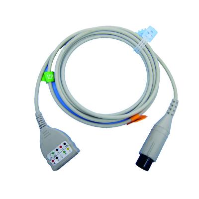 China For popular ECG MACHINE LL style ECG electrodes wire trunk cable and 3 leads for ECG machine for sale