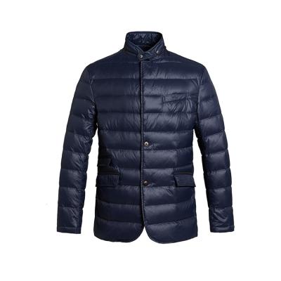 China New Style OEM Winter Waterproof Men's Casual Nylon Blazer Down Jacket With Collar Badge for sale