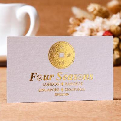 China Europe Factory Custom Printing Gold Foil Business Card , Embossing Business Cards for sale