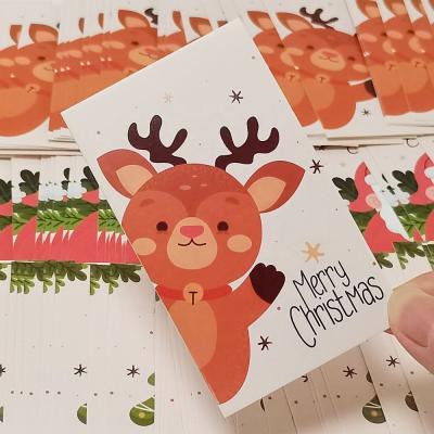 China Wholesale Europe Christmas Thanksgiving 5.4*9cm Coated Paper Decorate Packaging Gift Cards for sale