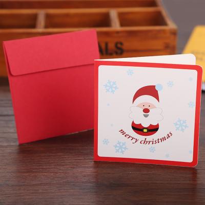 China Wholesale Europe Holiday Business Thanksgiving Christmas Eve Blessing Christmas Card With Envelope for sale