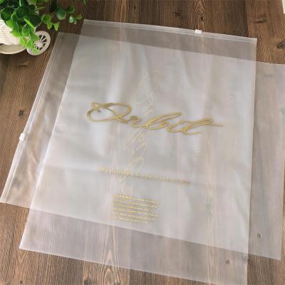 China Eco Friendly Security Zipper Bag Packaging Customer Frosted Transparent Matte Plastic Bags for sale