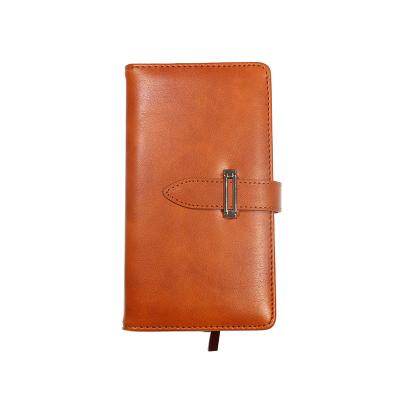 China Convenient High Quality Accept Customizable Small Quantity PU Cover Card Buckle Ring Agenda Vintage Colorful Leather Notebook Wholesale for sale