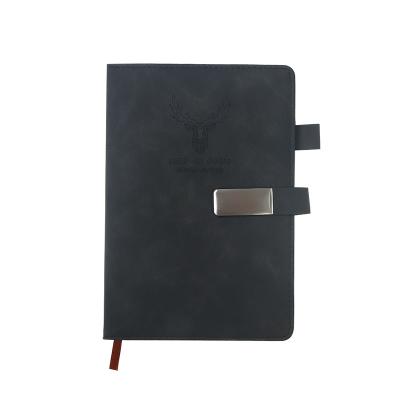 China Eco-Friendly/Trendy/Easy-Writing Custom china a5 mini leather notebook weekly and dailytickler notepad with magnetic elastic loop band for sale