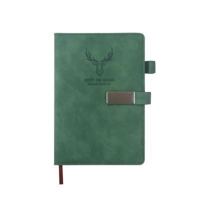 China Eco-Friendly/Trendy/Easy-Writing Custom Leather Notepad Professional Simple Composition Pretty Planner Notebook A5 Diaries With Magnetic Buckle for sale