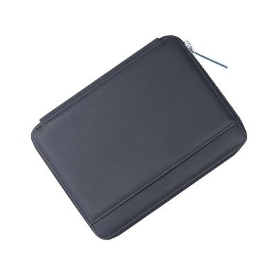 China Multi-Functional Expandable Office Folder Storage Document Bag Leather Folio Folder PU Leather Cover Folder With Zipper for sale