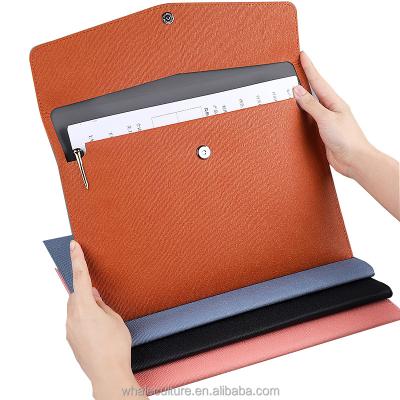 China Custom logo office meeting bag PU document bag A4 bag A4 file folder leather business envelope holder PU document bag for the document for sale