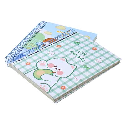 China High Quality Spiral Lined Customized Logo Soft Korean Cute Blank Kawaii Kids School Diary Notebook Cover Design for sale