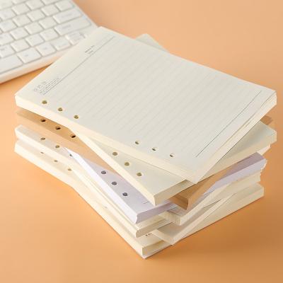 China Weekly Monthly Planner Grid A5 A6 B5 Loose Leaf Spiral Refill Notebook Diary Inner Page Paper Inside Paper for sale