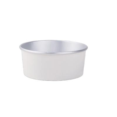 China Disposable White Black Kraft Salad Bowl Fruit Paper Container for sale