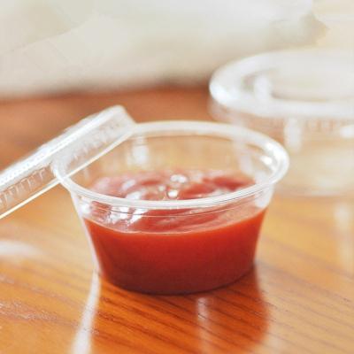 China Smallest Disposable High Quality Sauce, Dressing, Party, Tasting Clear Plastic PET PP Cup Jar for sale