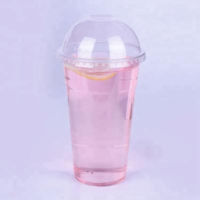 China Cold Drink 107mm 32oz 1000ml 1L PET Plastic Cup With Logo Printing Customized for sale