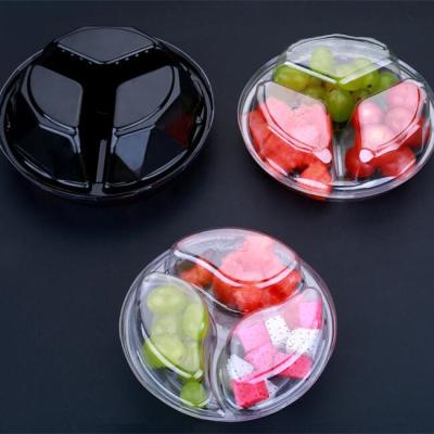 China Eco - Friendly Transparent Plastic Take Out Salad Bowl With Lid for sale