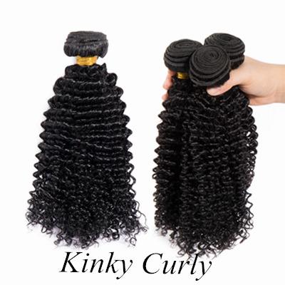 China Curly Kinky Curly Virgin Remy Peruvian Hair 3 Bundles With Closure Hair Bundles Weave for sale