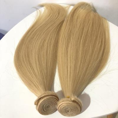 China High Quality Natural Blonde Color 613 Straight Hair Bundles 100% Remy Blonde Hair Extension Hair Weaves for sale