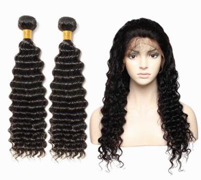 China 100% Deep Wave Hair Weave Hair Bundles for sale