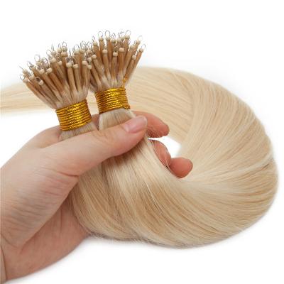 China Russian Micro Ring Extensions 1g/s, 50g/pack Blonde 613 Blonde 613 Very Natural Virgin Human Hair Micro Ring Nano Ring Hair Extensions for sale