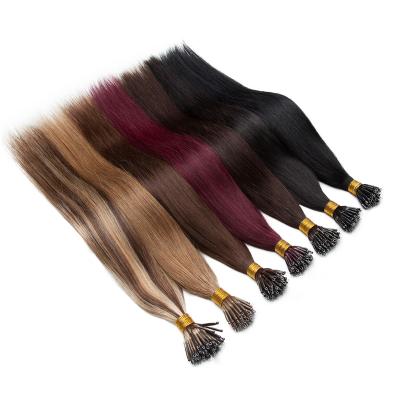 China Very Natural Ready To Ship 100% Straight Human Hair 1g/s Wave, 50g/Pack Nano Ring Human Hair Extensions European Hair for sale