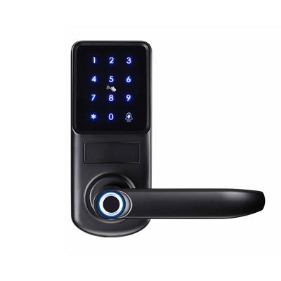 China 2021 Black Keyless Digital Inteligente Fingerprint Security Office Apartments Hotel Electronic Smart Door Lock Home House for sale