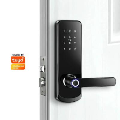 China Zigbee office apartments hotel smart door lock TTlock fingerprint smartlock house tuya electronic wifi app home smart door lock for sale