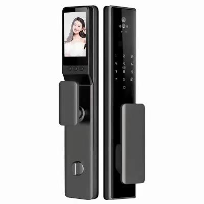 China 3D Office Face Recognition Door Lock Tuya Smart Home Keyless Digital Fingerprint Wifi Apartments Hotel Smart Door Lock With Camera for sale