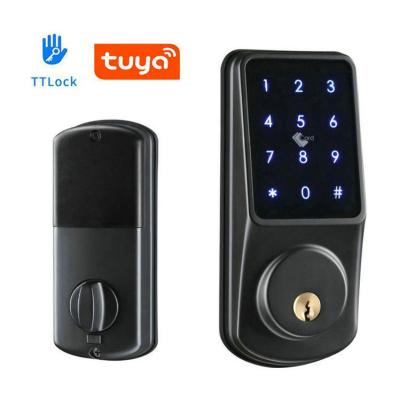 China Home Hotel Apartments Office Tuya TTlock App Enabled Secure Lock Security PIN Keypad Mortise Deadbolt Keyless Smart Door Lock for sale