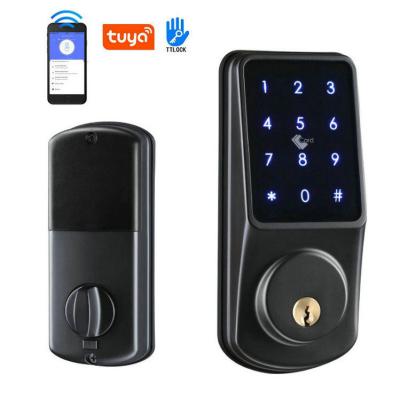 China TTlock Tuya Home App Deadbolt Touchscreen Keypad WiFi Front Door Office Apartments Hotel Digital Smart Door Lock for sale