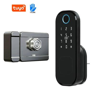 China Tuya TTlock door smart home wifi fingerprint office apartments hotel rim digital electric door lock for sale