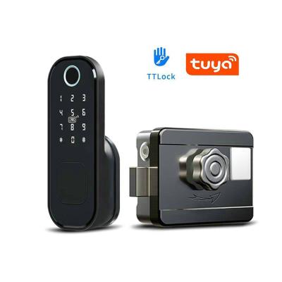 China Home Hotel Apartments Office Home security lock cerradura inteligente Tuya TTlock wifi fingerprint electric digital smart fingerprint door lock for sale