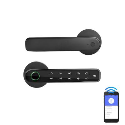 China Smart Door Lock Digital Fingerprint Keypad Door Lock Biometric Electronic Keyless Smart WiFi Home Apartments Office Hotel Door Lock Tuya for sale