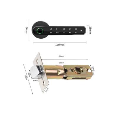 China Tuya Lever Smart Door Lock Door Handle Door Handle Office Apartments Hotel Tuya Lever Smart Smart Electric Slim Home Digital Fingerprint Lock for sale