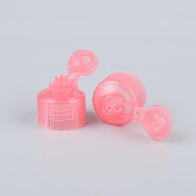 China Non Spill Yuyao Maker Pet Bottle With Pink Color Flip Top Flip Cap Lotion Caps for sale