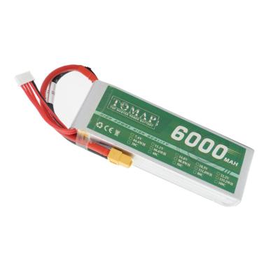 China Model Electric Bicycles/Scooters High Capacity RC Hobby Drone Batteries 6000 Mah Rechargeable Lithium Ion Battery With XT60 Plug Connector for sale