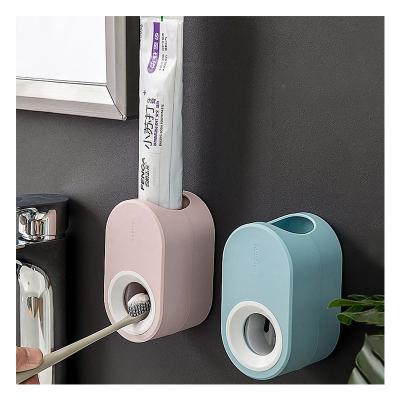 China Cheap Viable Hot Selling Style Toothpaste Dispenser Automatic Bathroom Plastic Toothpaste Dispenser Wall Mounted Toothpaste Dispenser for sale