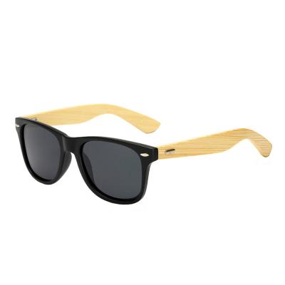 China Bamboo sunglasses shape and hot sale custom made bamboo sunglasses with black lens for men and women for sale