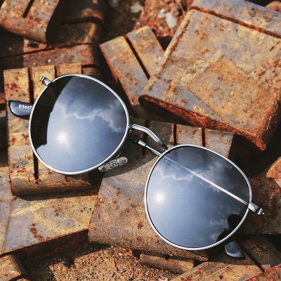 China Vintage Steampunk Metal Round Frame UV400 Sun Shades Custom Sunglasses Polarized for sale