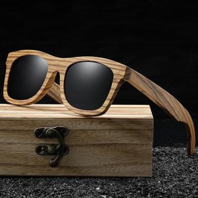 China 2022 Fashion Sunglasses 2022 Premium Eco-friendly Custom Wooden Sunglasses Zebra Polarized Lens for sale