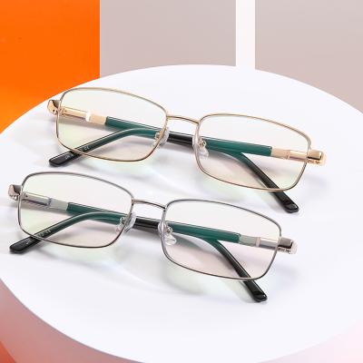 China Blue Light Vintage Reading Glasses Anti Sight Slim High Quality Metal Cut Reading Glasses For Men for sale