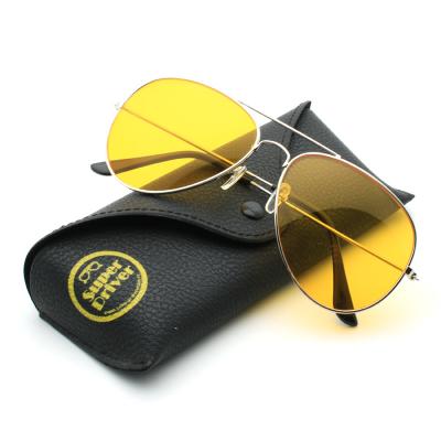 China Hot sale yellow cheap night 3025 eye protection decoration sun glass driving glass night vision glasses for men and women for sale