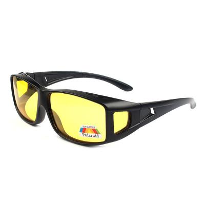 China TAC Outdoor Round Wrap Fit Above UV400 Polarized Anti-Glare Night Vision Sunglasses Glasses For Training for sale