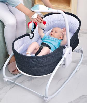 China New Hapy 3in1 Multifunctional Rocking Cotton Chair Bouncer Sleeping Baby Swing Chair Dark Blue for sale