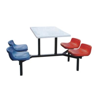 China Plastic Plastic  material  School Dining Room Staff Canteen Room Dining Table Chair  Table Chair  Single Position Seat for sale