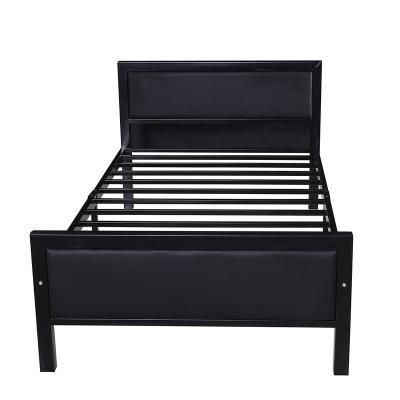 China Wholesale Latest Designs Modern Design Adjustable Home Furniture Single (Full Size) Iron Bed Base For Bedroom PU Foam Headboard for sale