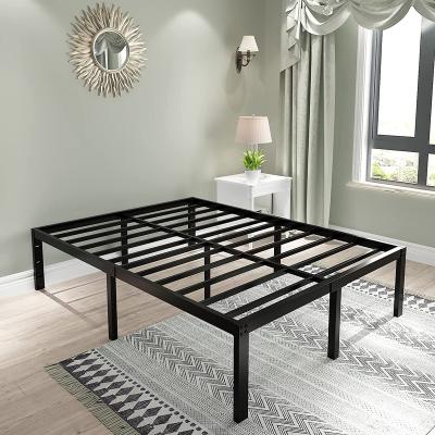 China 45MinST 3600lbs Modular Heavy Duty Reinforced Platform 18 Inch - King Size Mattress Base Steel Slats Support Bed Frame Black for sale