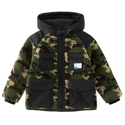 China Sustainable kids cotton-padded jacket 2022 winter new low-rise camouflage men's jacket boys children's coat high quality for sale