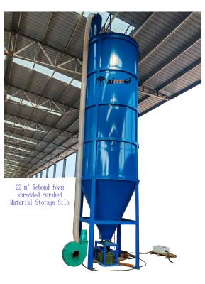 China 22 M³ Rebond Foam Material Storage Tank Recycling PU Foam Shredded Crushed Stirring Silo For Steam Foaming Machine for sale