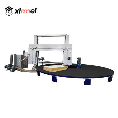 China C-618 High-End Round Worktable Carousel Horizontal Band Knife cutting Machine and Quiet Operation PU Foam blocks Cutting Machine with Anti-Skid Sand surface Platform and Air Absorption for sale