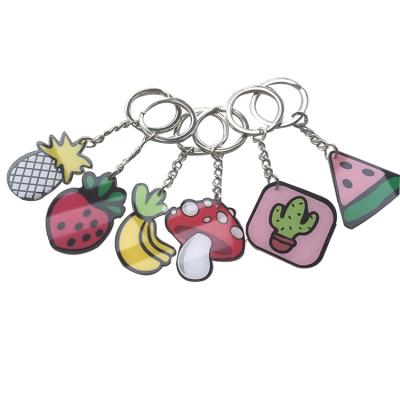 China Amerpromo eco-friendly material cute transparent key chains ready to ship acrylic key chain for apparels bags pendants acrylic key charms for sale