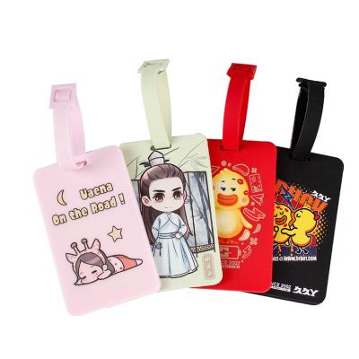 China Amerpromo 2022 Newest Design Airport Bags Soft PVC Rubber Luggage Tag Soft Rubber Package Tag for sale